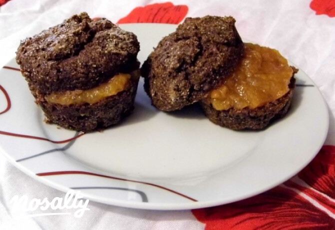 Szénhidrátcsökkentett cukormentes kakaós muffin