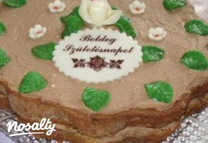 Szülinapi csokoládékrémes torta