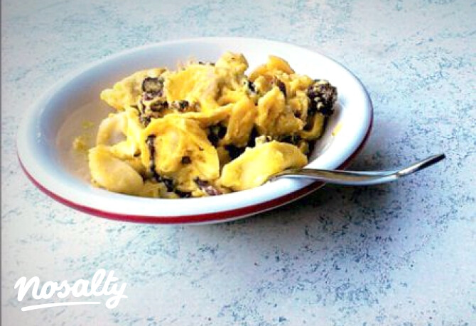 Krémes sült carbonara tortellini