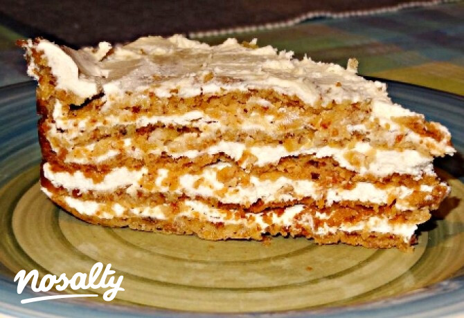 Diós-tejszínes torta