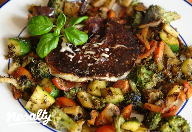 Grillezett mozzarella zöldségekkel
