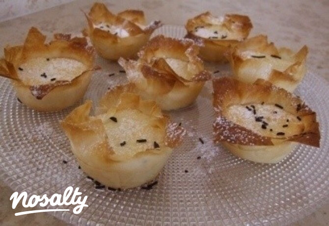 Túróval töltött rétes muffin