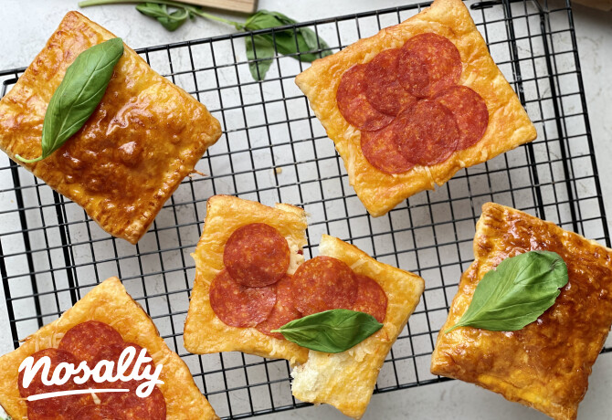 Mini szalámis pizza