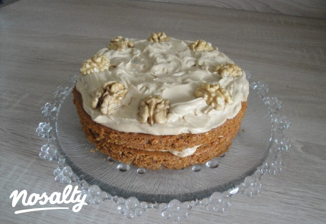 Egyszerű kávés-diós torta
