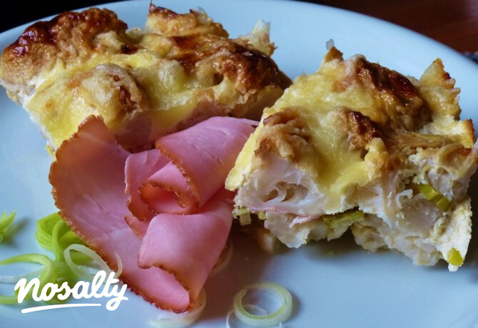 Póréhagymás-sonkás csőben sült karfiol