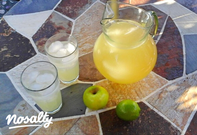 Zöldalmás lime üdítő