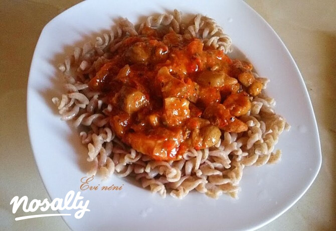 Vargányás ragu teljes kiőrlésű tésztával