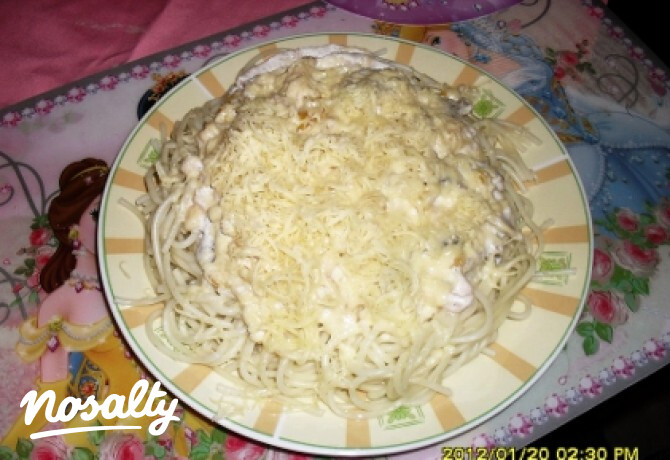Joghurtos sonkás-zöldséges spagetti