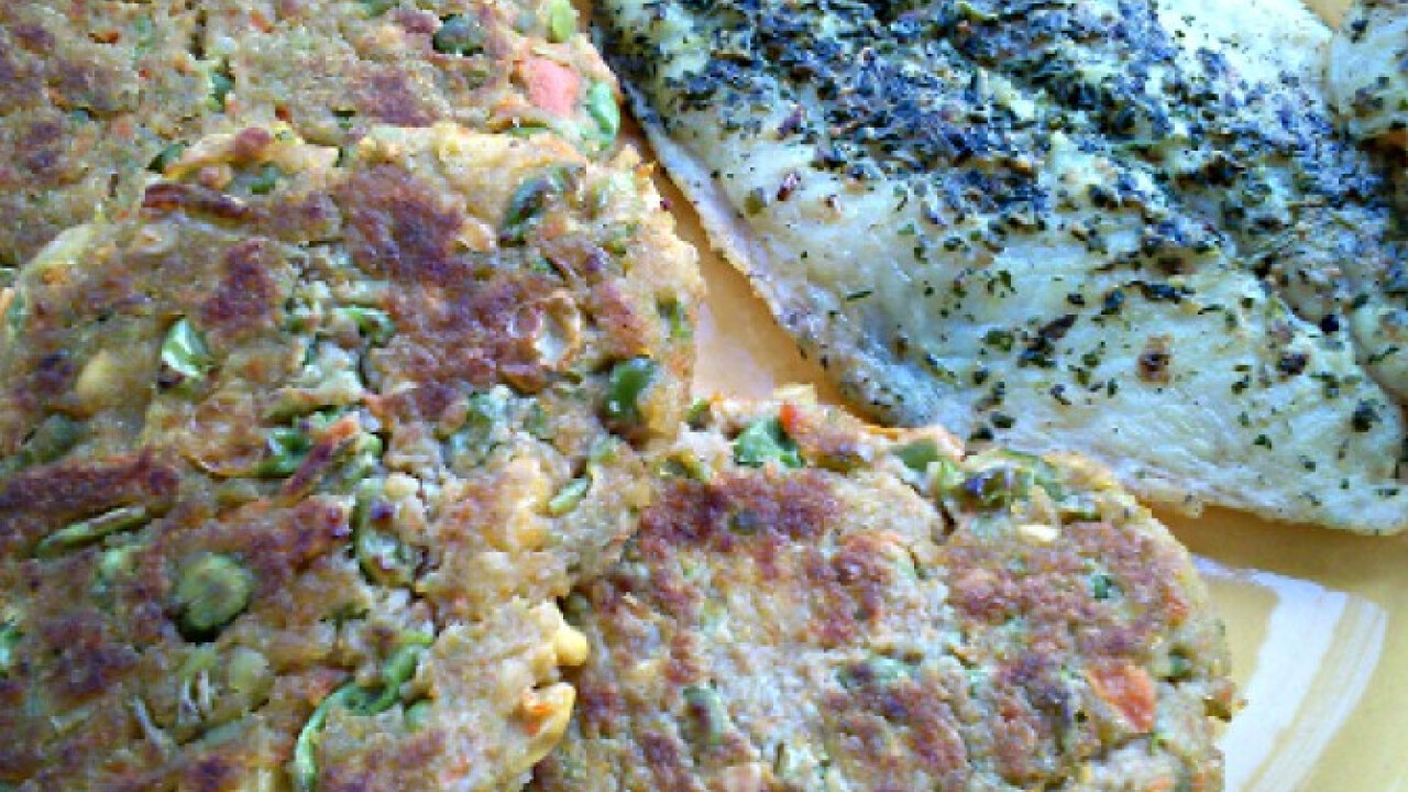 Petrezselymes pangasius zöldségfasírttal