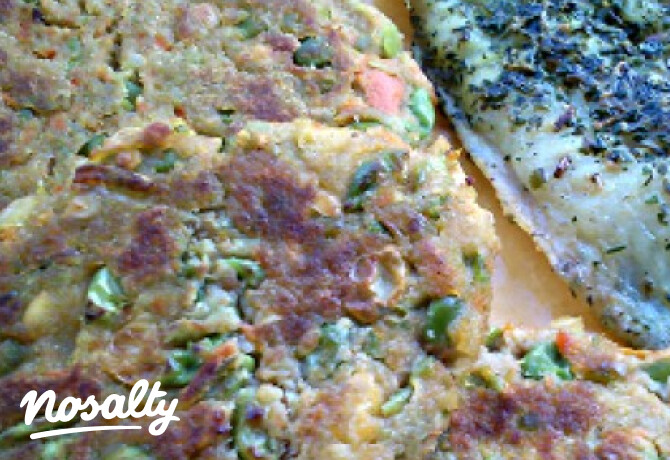 Petrezselymes pangasius zöldségfasírttal