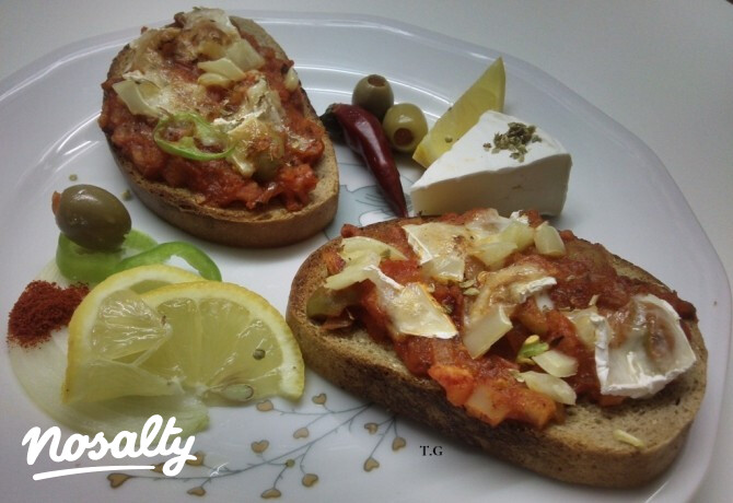 Olívás bruschetta