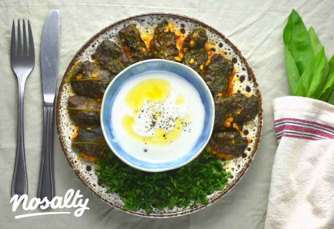 Töltött medvehagyma (Dolma)
