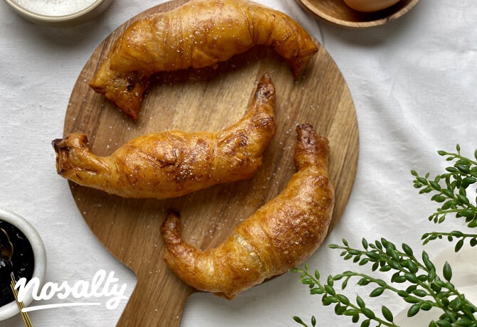 Croissant rizslapból