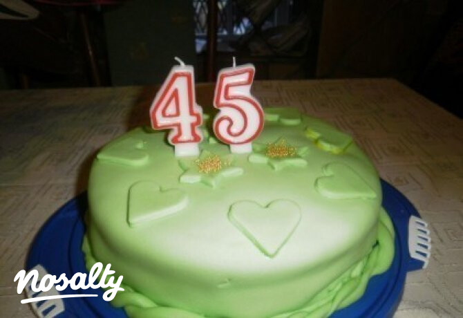 Kókuszkrémes torta 3. - fondant-nal bevonva