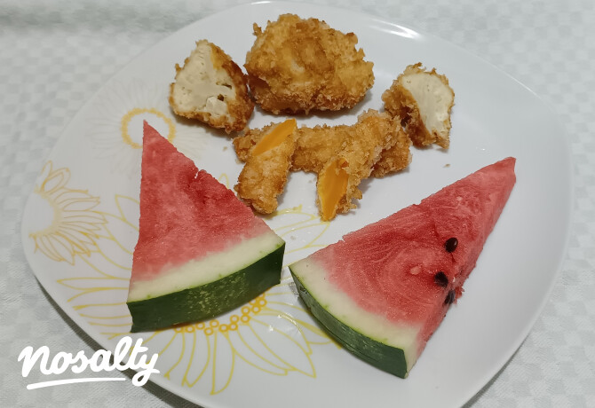 Panko morzsában rántott karfiol és sárgarépa