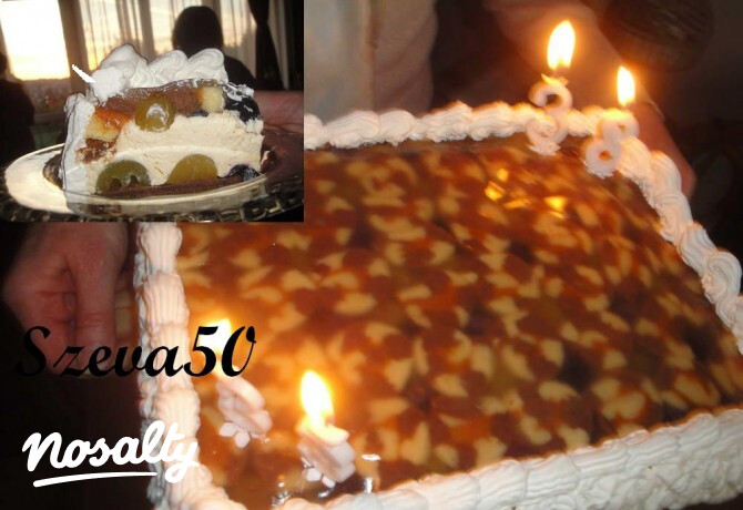 Szőlőkrémes charlotte torta