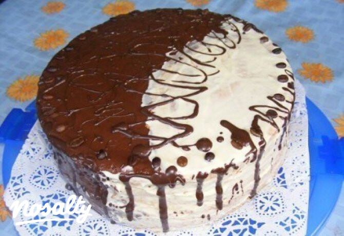 Kétcsokis kávétorta