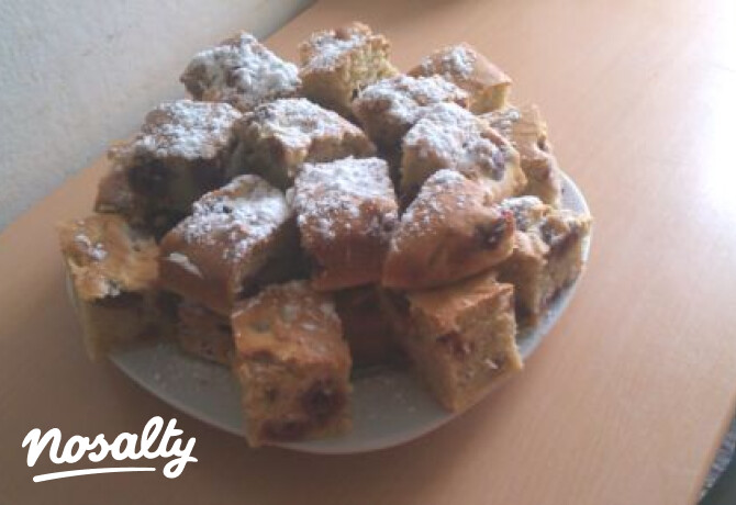Kávés-meggyes szelet