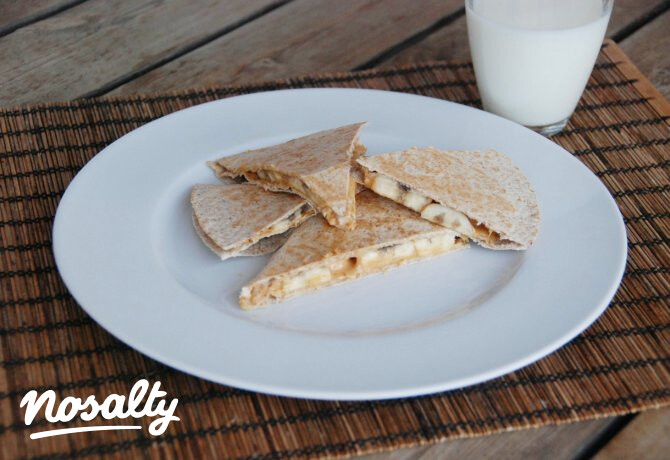Mogyoróvajas banános quesadilla