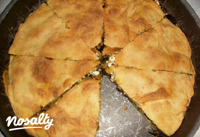 Spenótos-fetás pita