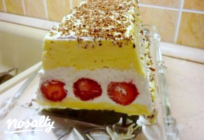 Mascarponés-epres habkönnyű desszert