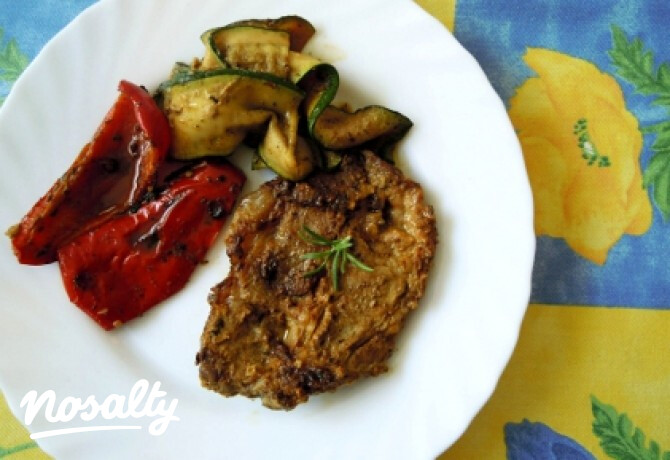 Mustáros sertéstarja grill zöldségekkel