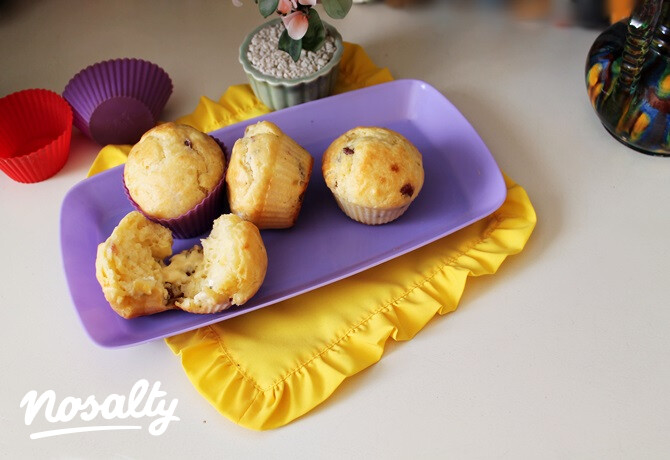 Krémsajtos-füstölthúsos muffin Iluskától