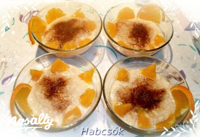 Körtemix mandarinnal díszítve