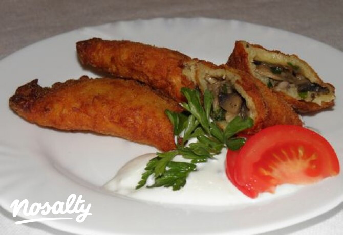 Krumplis pirog gombás töltelékkel