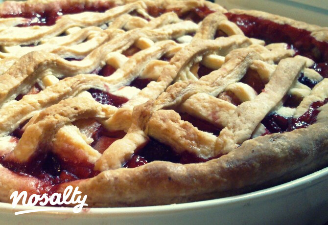 Almás-epres-gyömbéres pite