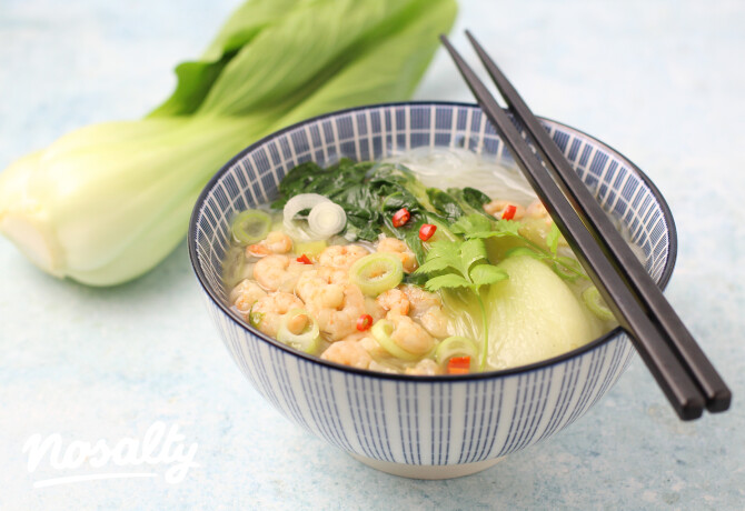 Thai zöldséges garnélaleves