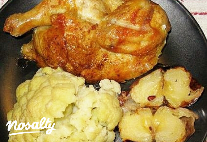 Grillcsirke vajas karfiollal