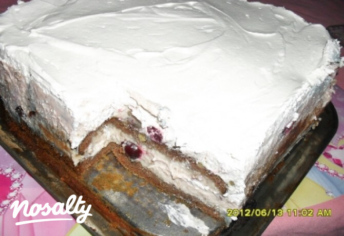 Szénhidrátcsökkentett meggyes-túrós torta