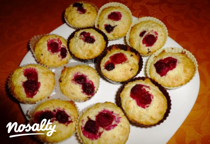 Kókuszos-málnás muffin