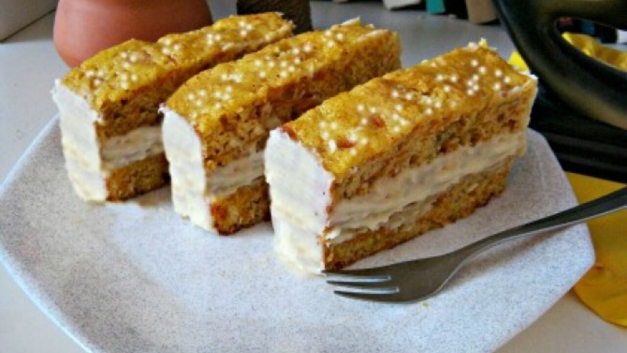 Sütőtökös szelet vaníliakrémmel
