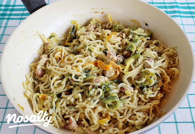 Cukkini carbonara