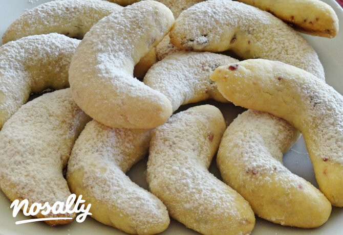 Tőzegáfonyás vaníliás kifli