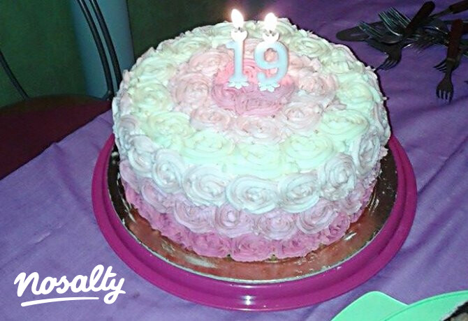Gesztenyés ombre torta