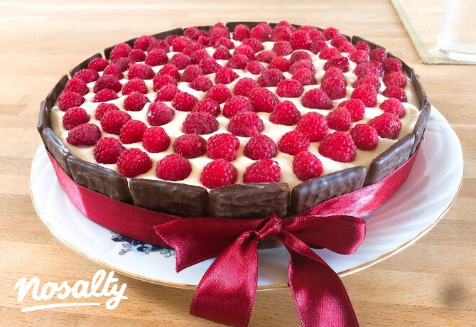 Málnás brownie-torta