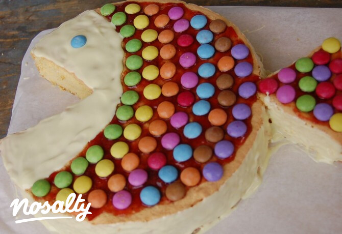 Szivárványhal-torta