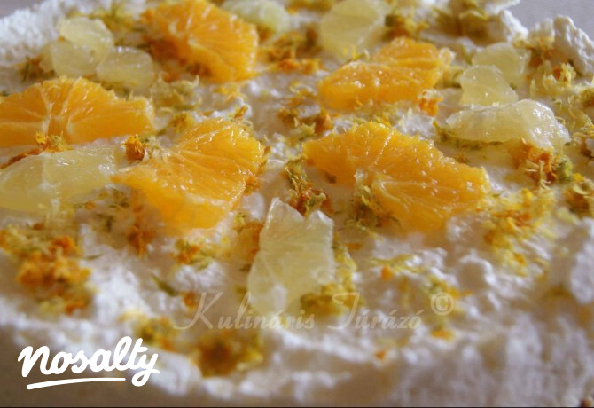 Citrusos túrótorta sütés nélkül