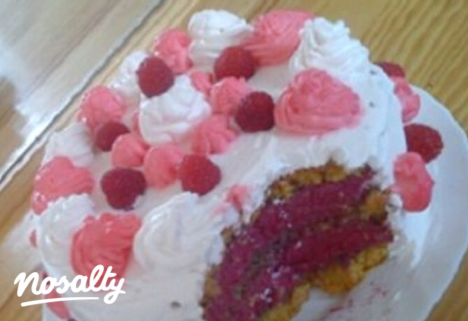 Málnakrémes torta cukormentesen
