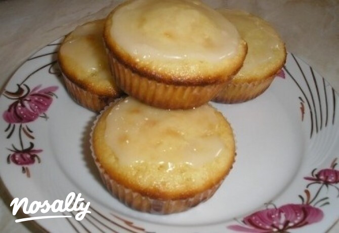 Körtés muffin marcipánmázzal