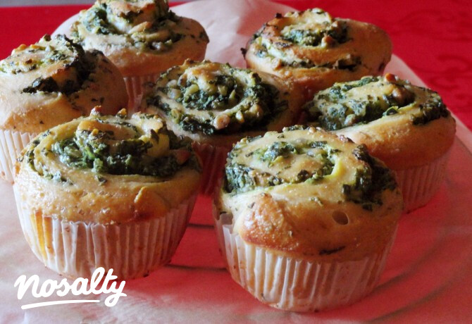 Medvehagymás csiga muffin