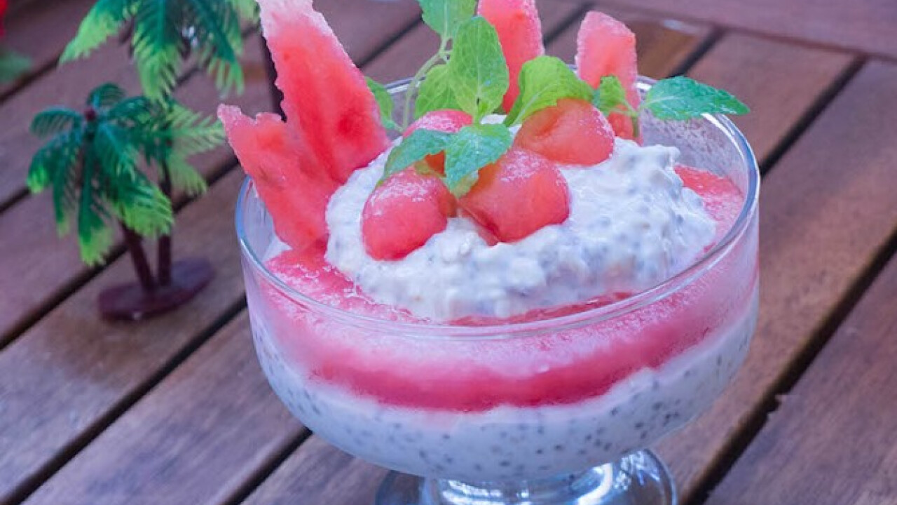 Nyári görögdinnyés chia mag puding
