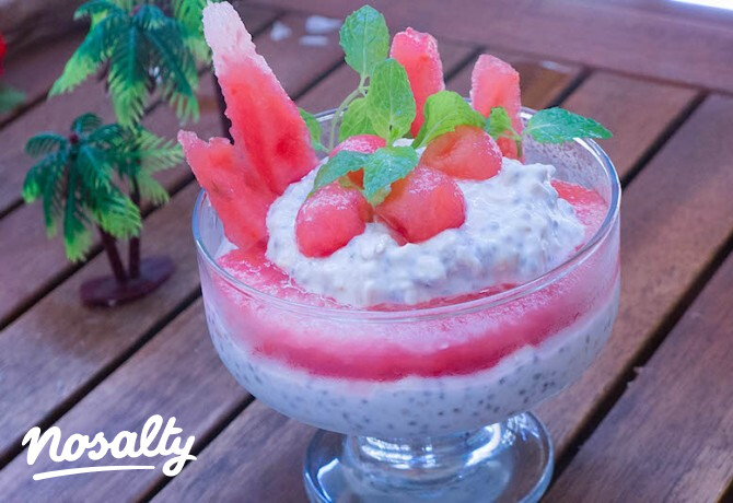 Nyári görögdinnyés chia mag puding