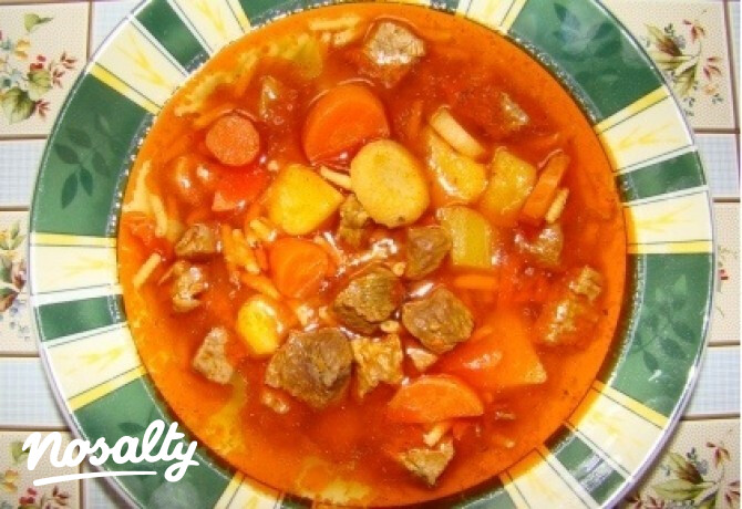 Gulyásleves 4. -sertéshúsból