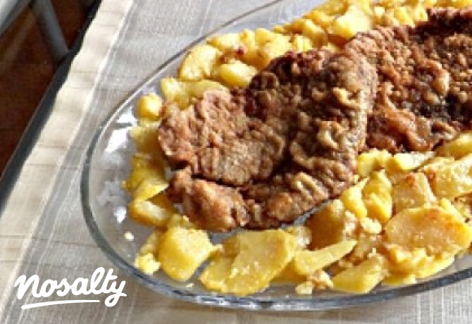 Párizsi szelet tojásos krumplival