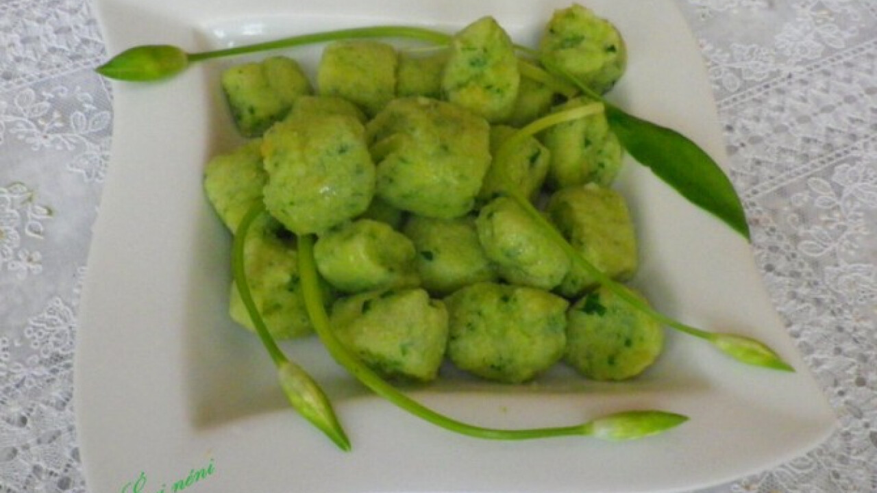 Medvehagymás gnocchi