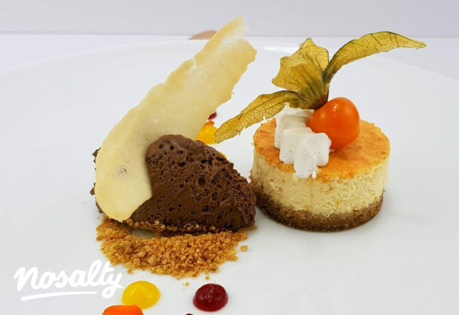 Túrótorta étcsokoládé-mousse-szal